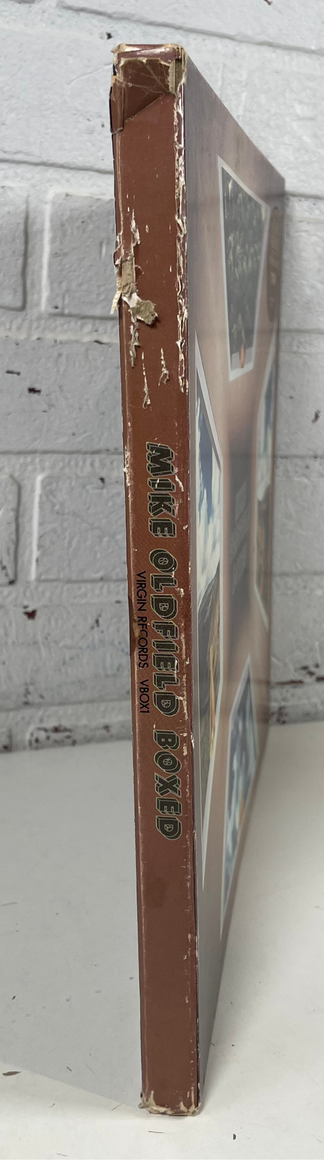 Coffret de compilation vinyle LP 4x Mike Oldfield en boîte Virgin VBOX1.