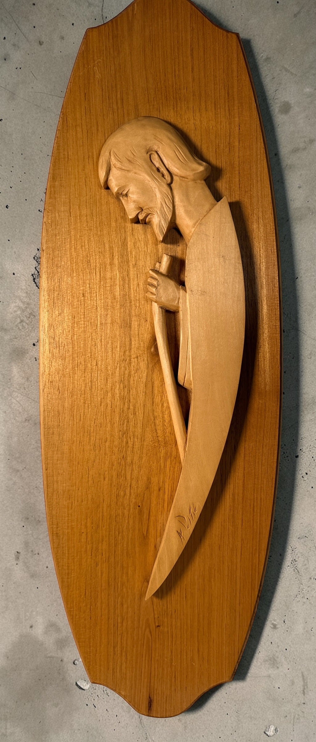 Quebec Folk Art Wood Sculpture, Saint Joseph, André Pelletier