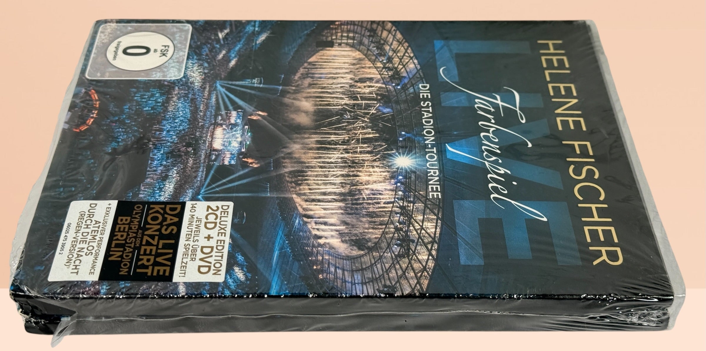 Helene Fischer Farbenspiel Live deluxe edition featuring 2 CDs and concert DVD from the Berlin stadium tour. Factory sealed European pop concert release