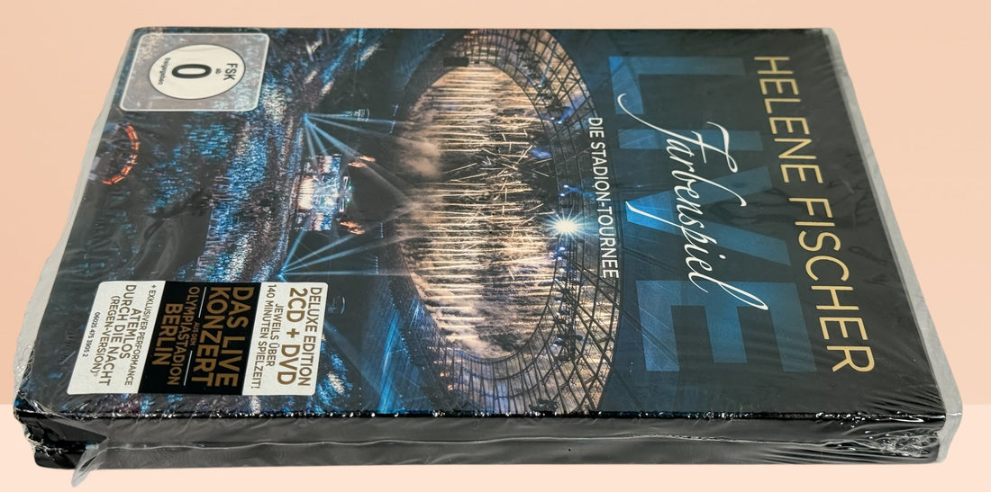 Helene Fischer Farbenspiel Live deluxe edition featuring 2 CDs and concert DVD from the Berlin stadium tour. Factory sealed European pop concert release
