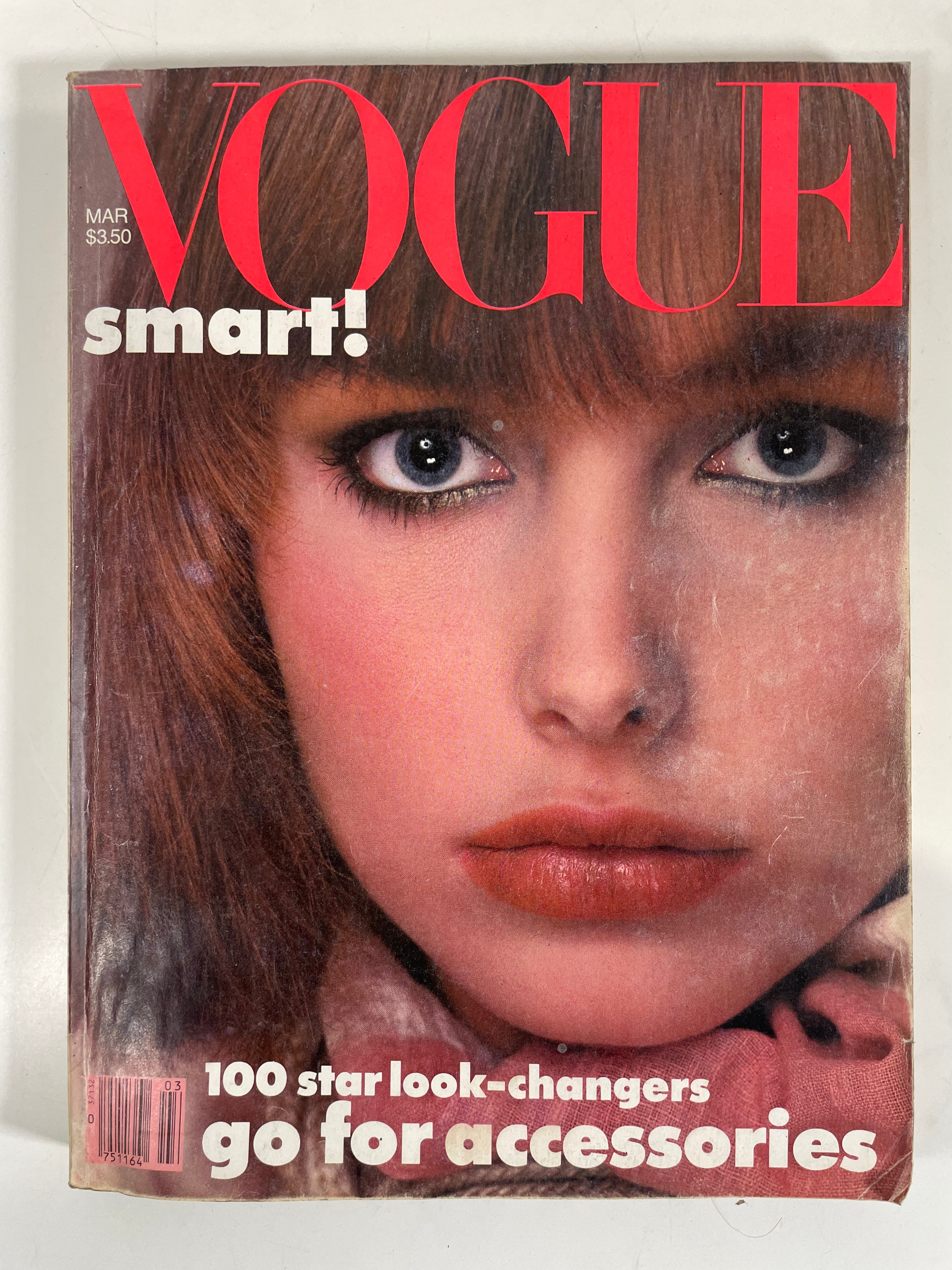Vintage Vogue Magazine March 1983 Lauren Helm SMART!