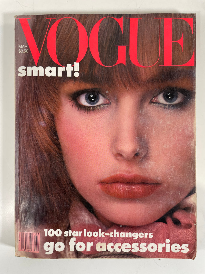 Magazine Vogue Vintage Mars 1983 Lauren Helm INTELLIGENTE !