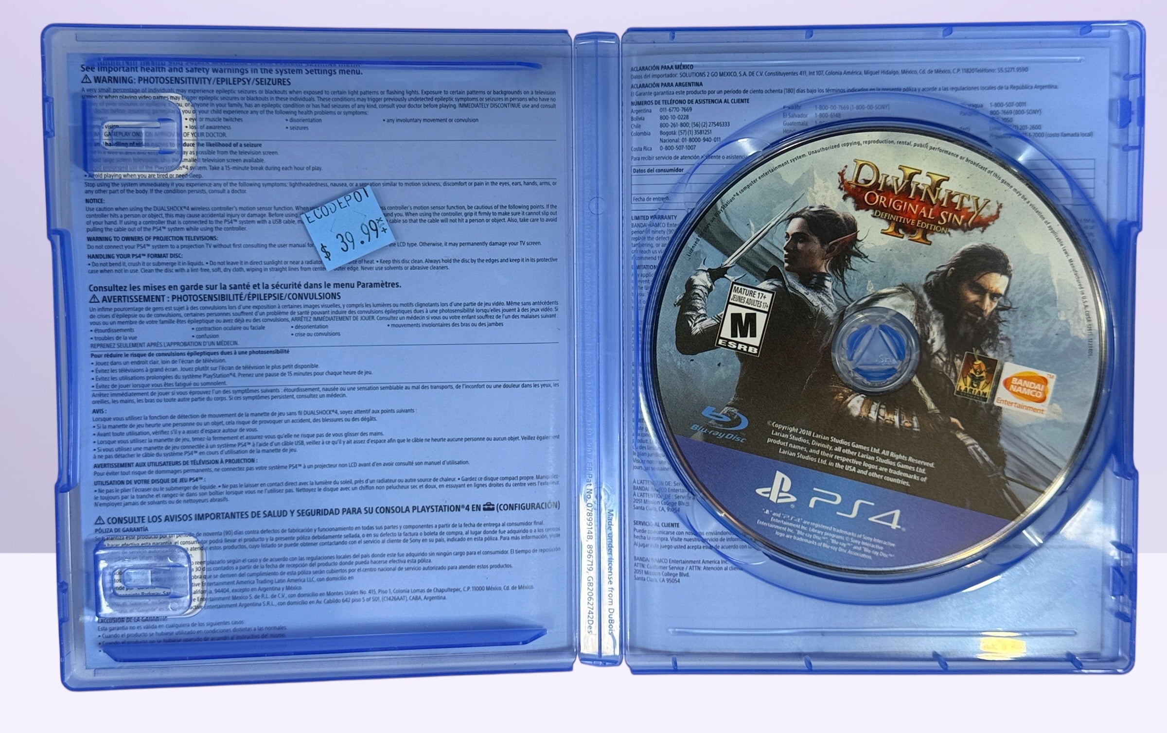 Divinity Original Sin II Definitive Edition PS4 RPG complete with disc and case. Critically acclaimed fantasy role-playing game from Larian Studios.