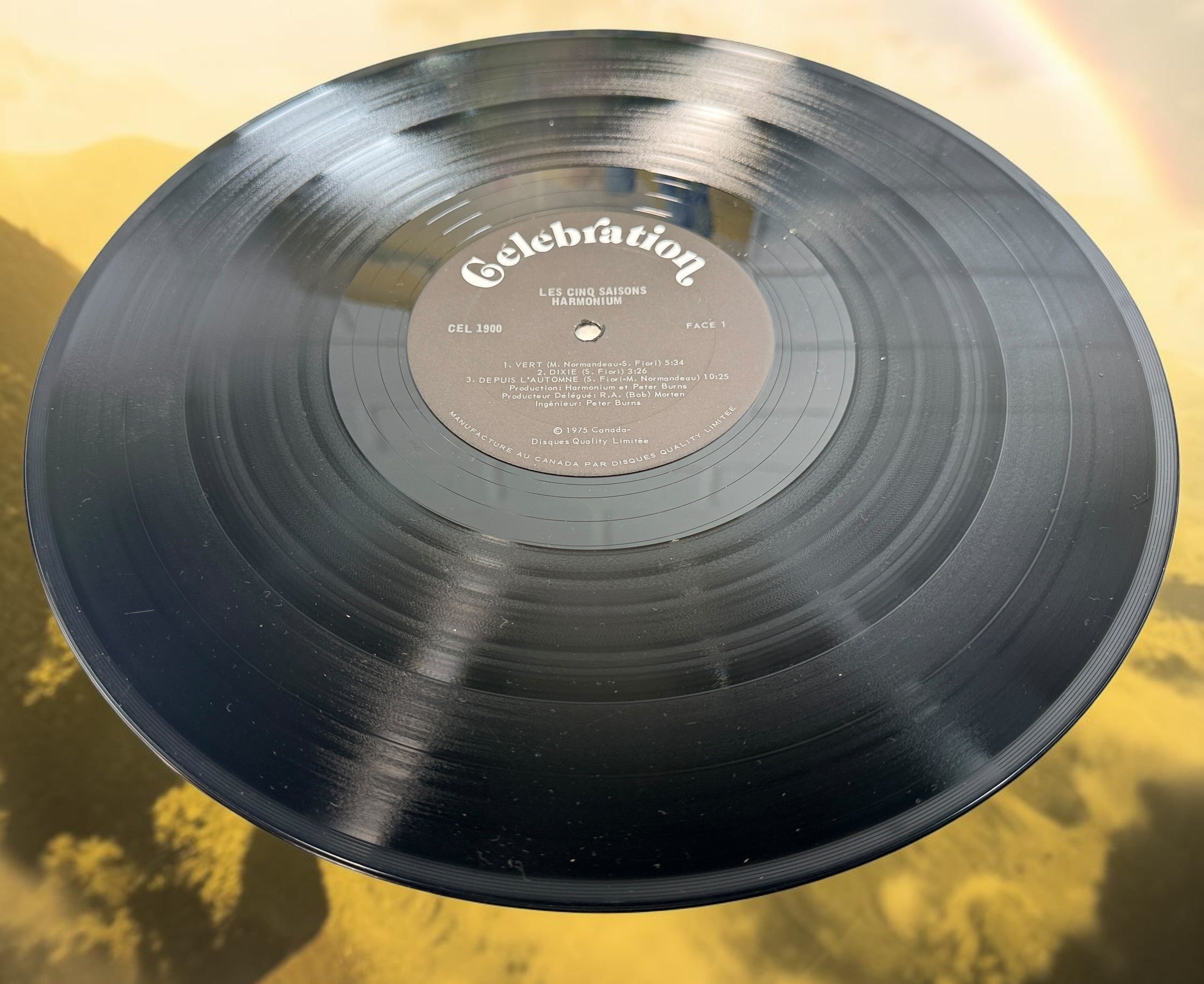 1975 Harmonium Les Cinq Saisons vinyl LP, Celebration CEL 1900 Canadian pressing with gatefold sleeve and illustrated insert. Quebec prog classic.