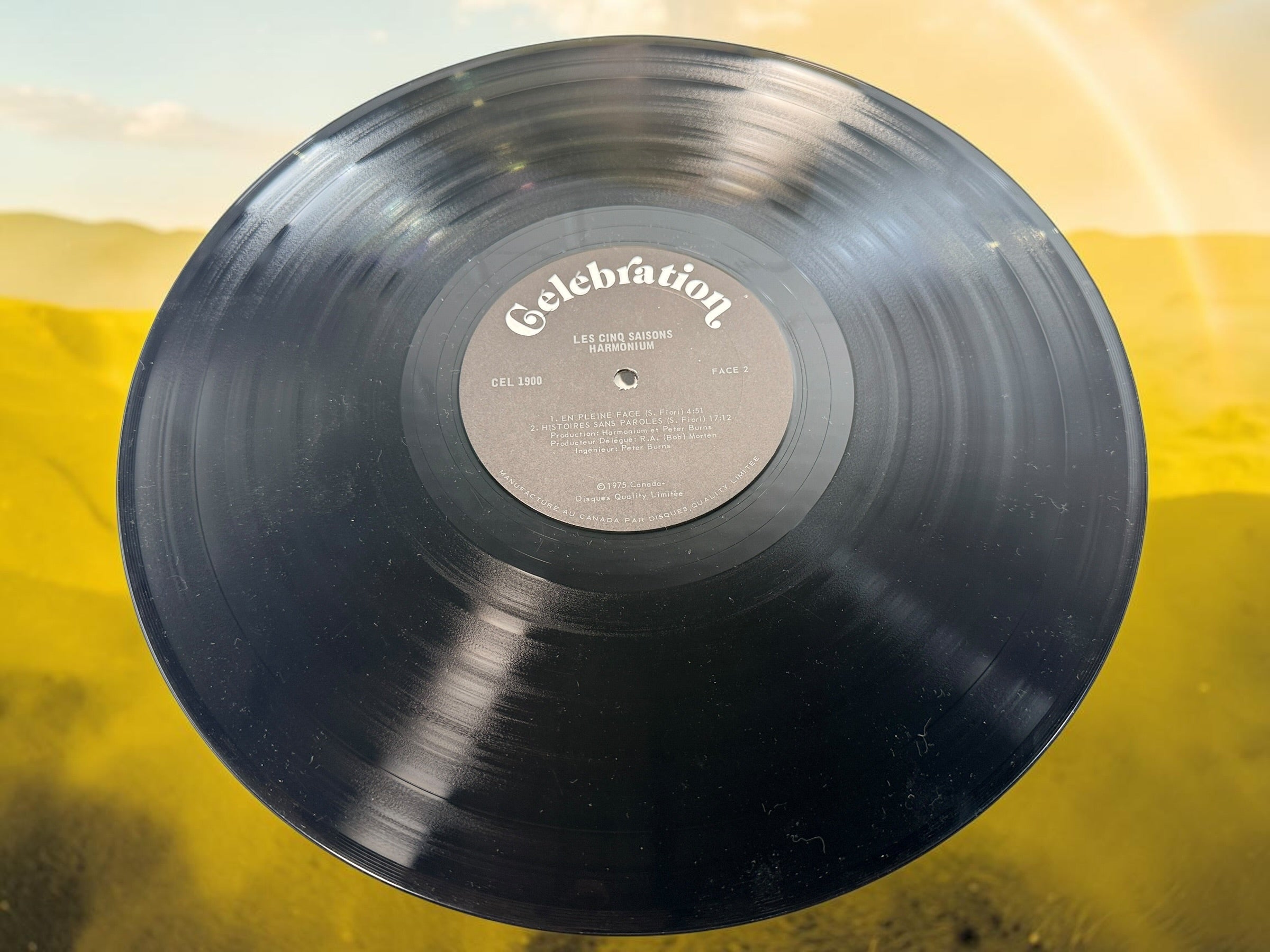 1975 Harmonium Les Cinq Saisons vinyl LP, Celebration CEL 1900 Canadian pressing with gatefold sleeve and illustrated insert. Quebec prog classic.
