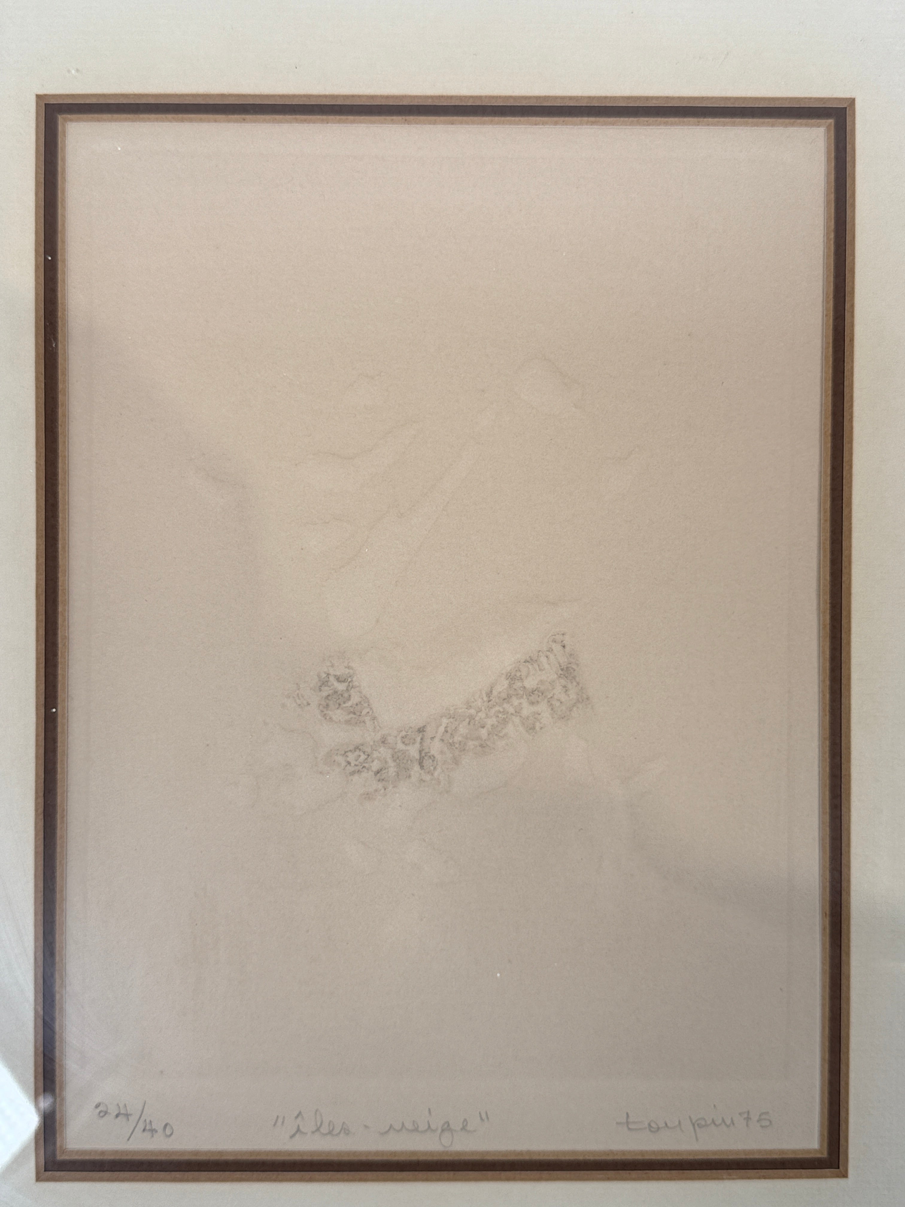 Claude Tousignant – « Îles-neige » 1975 Estampe en relief – Édition limitée