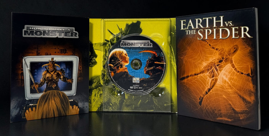 Creature Features 5-DVD Region 2 PAL box set featuring She Creature, Earth vs. the Spider, Teenage Caveman and more. Collectible Stan Winston set.