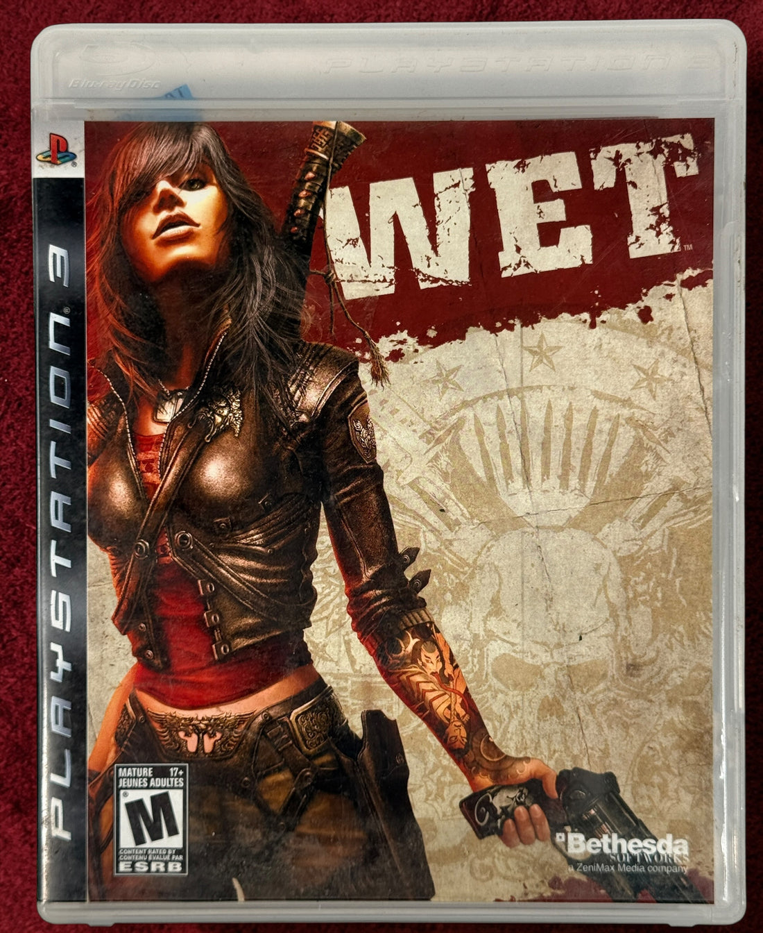 Complete PS3 copy of WET by Bethesda. Cult action shooter featuring acrobatic gunplay, stylized visuals, and Rubi Malone gameplay. Includes case, manual, and disc.