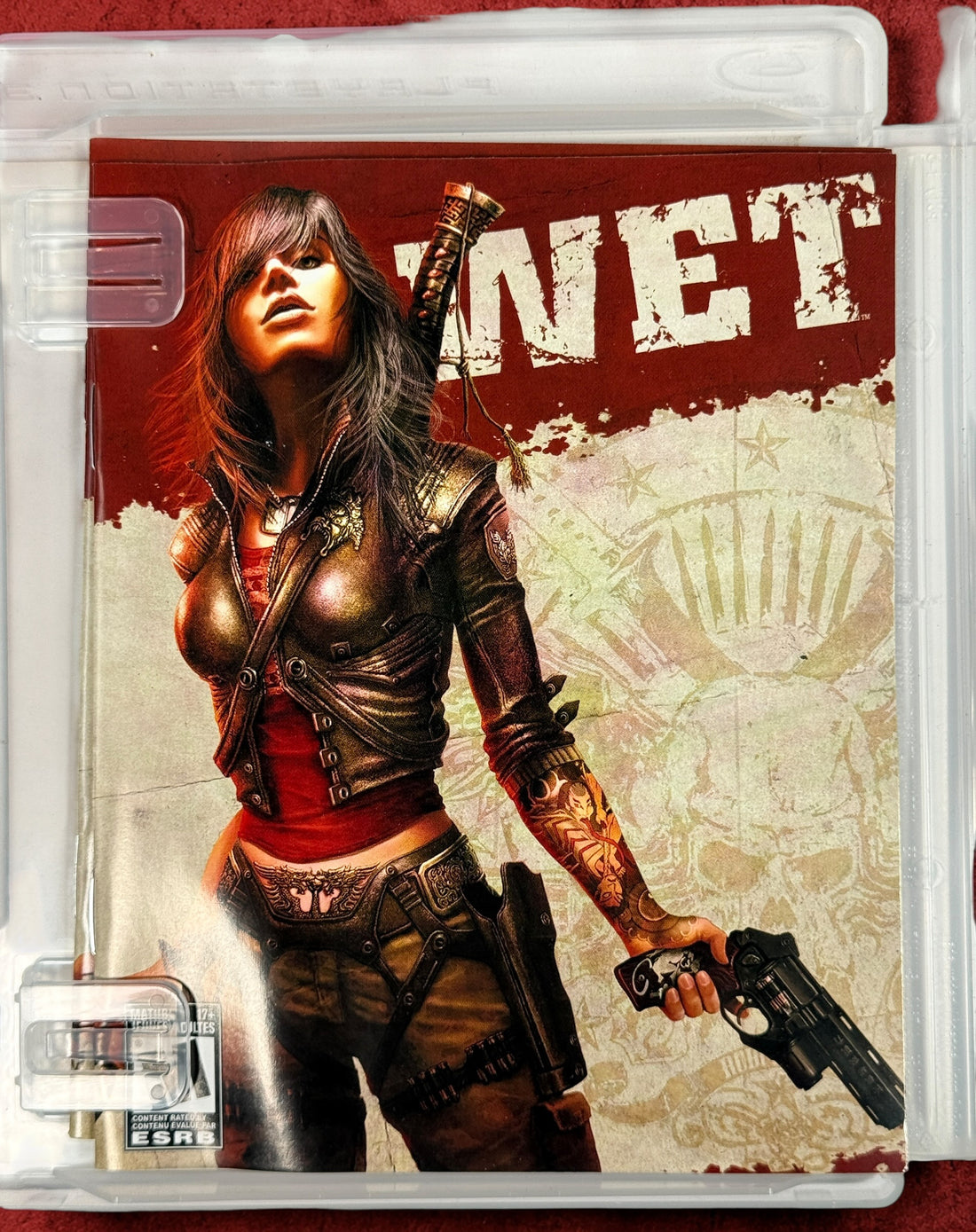 Complete PS3 copy of WET by Bethesda. Cult action shooter featuring acrobatic gunplay, stylized visuals, and Rubi Malone gameplay. Includes case, manual, and disc.
