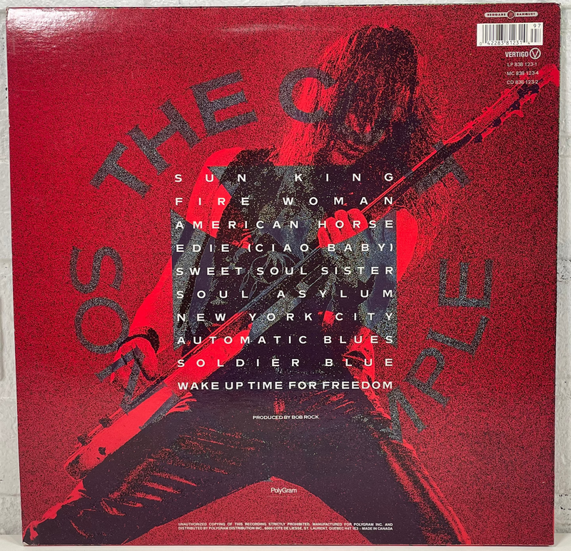 The Cult, Sonic Temple, Vertigo, LP 838 123-1, pochette d'album et vinyle en état neuf