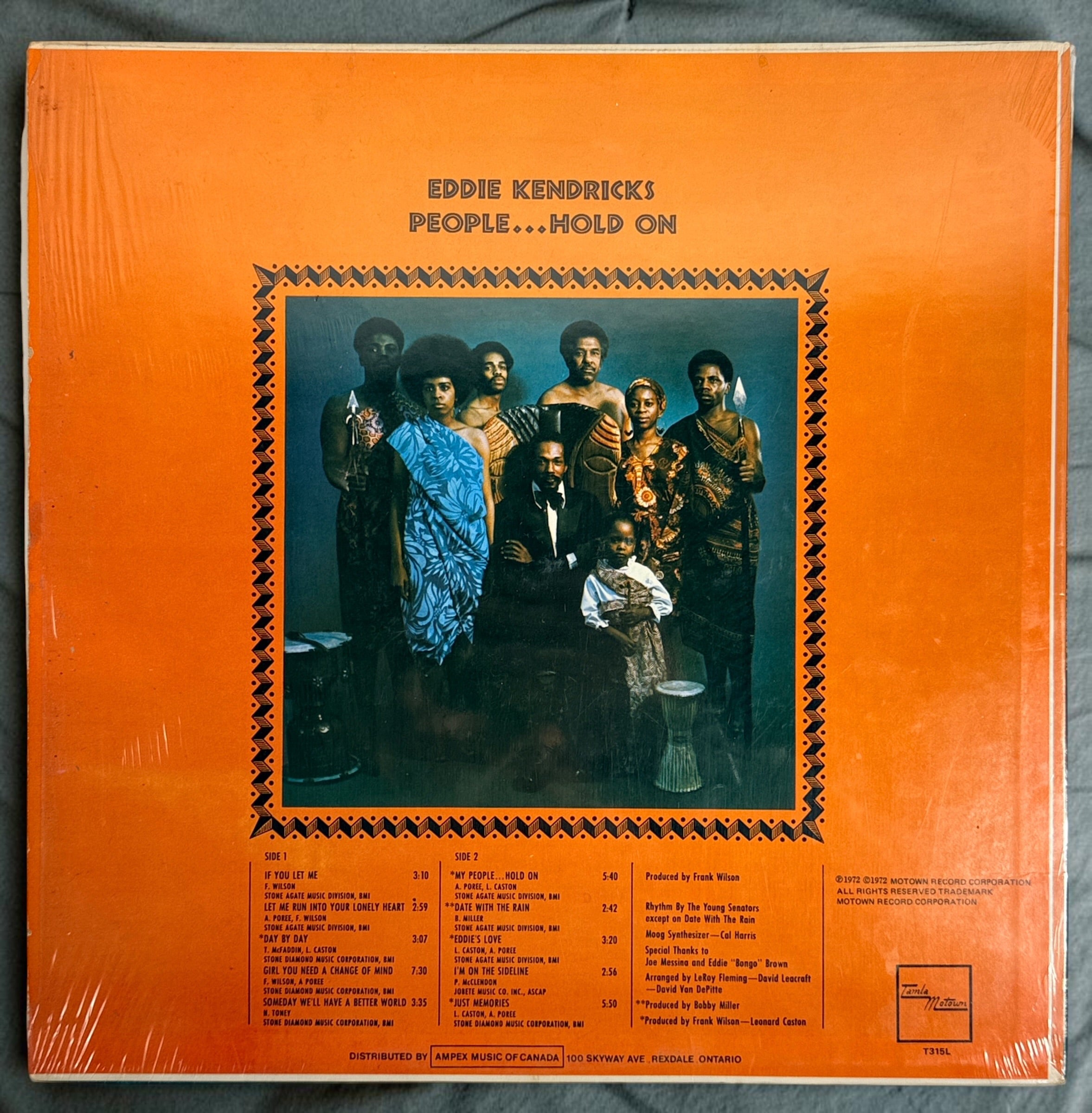 Shop Eddie Kendricks People... Hold On (1972), Canadian Tamla Motown T315L vinyl LP. Vintage soul and funk record available at Eco Depot Montreal