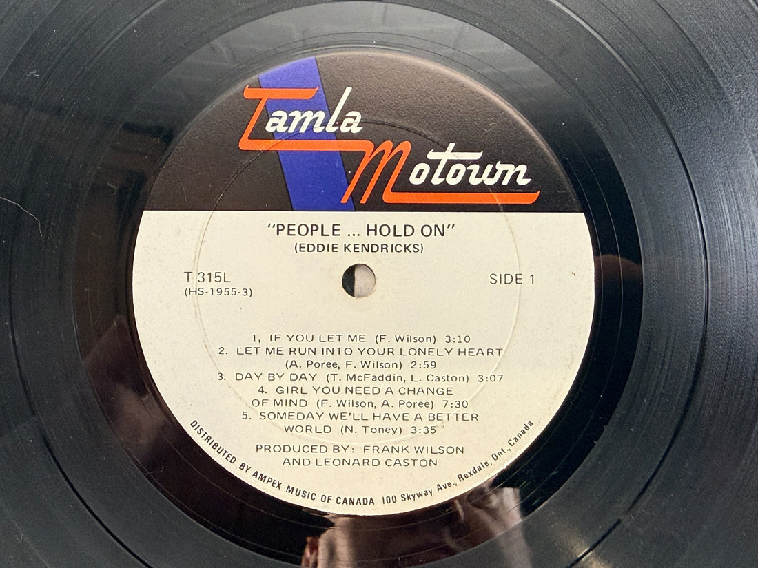Shop Eddie Kendricks People... Hold On (1972), Canadian Tamla Motown T315L vinyl LP. Vintage soul and funk record available at Eco Depot Montreal