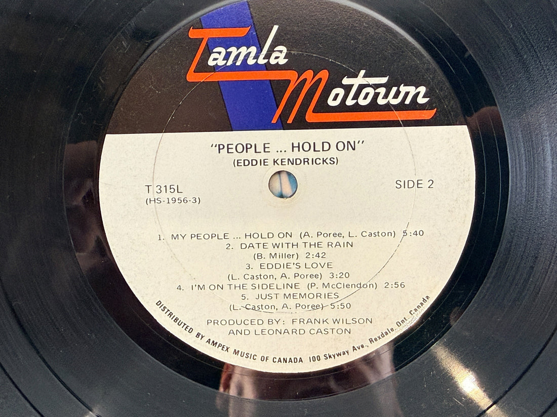 Shop Eddie Kendricks People... Hold On (1972), Canadian Tamla Motown T315L vinyl LP. Vintage soul and funk record available at Eco Depot Montreal