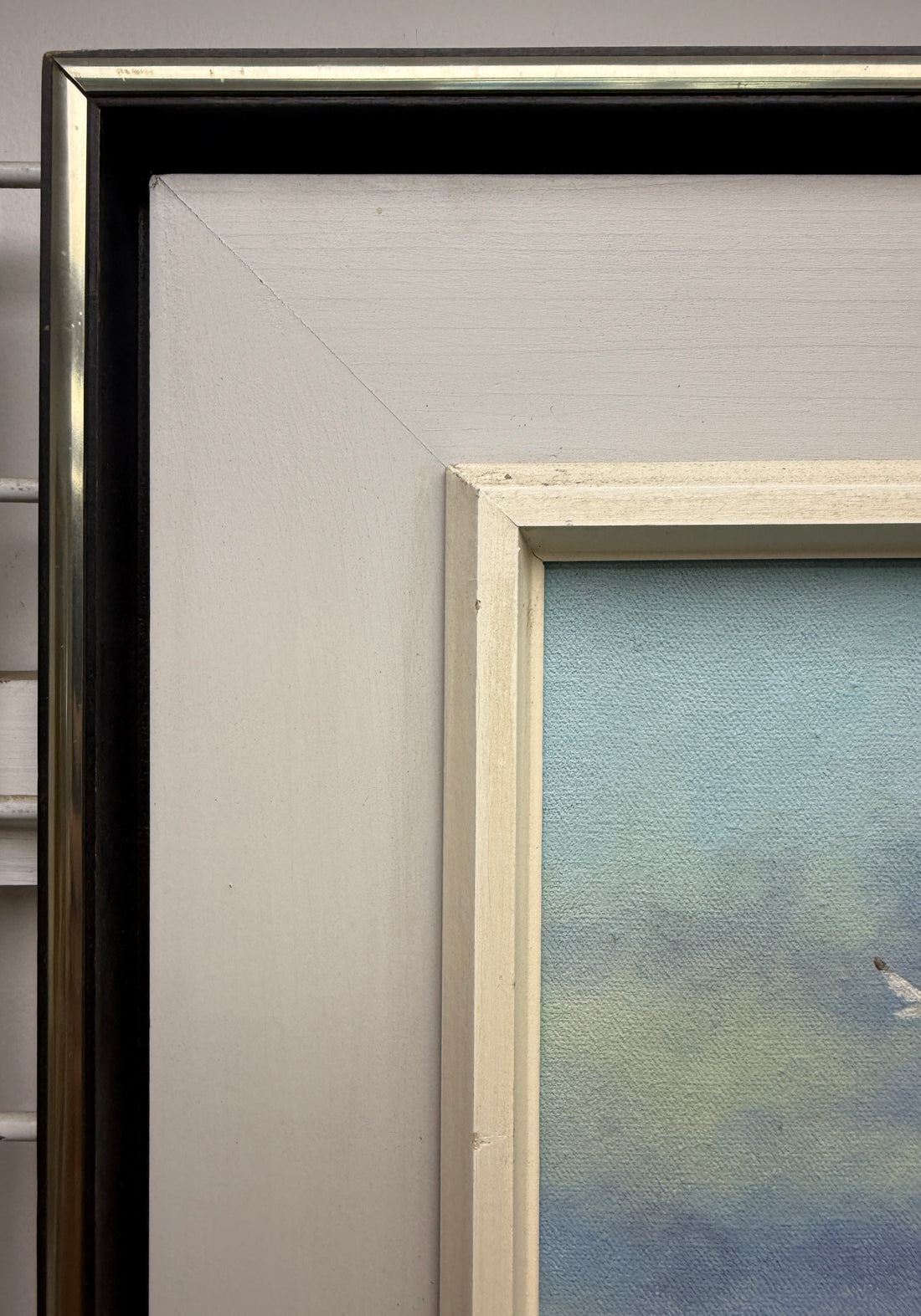 Quebec Oil Painting – Woman by Shore, Michel Turgeon, 1981