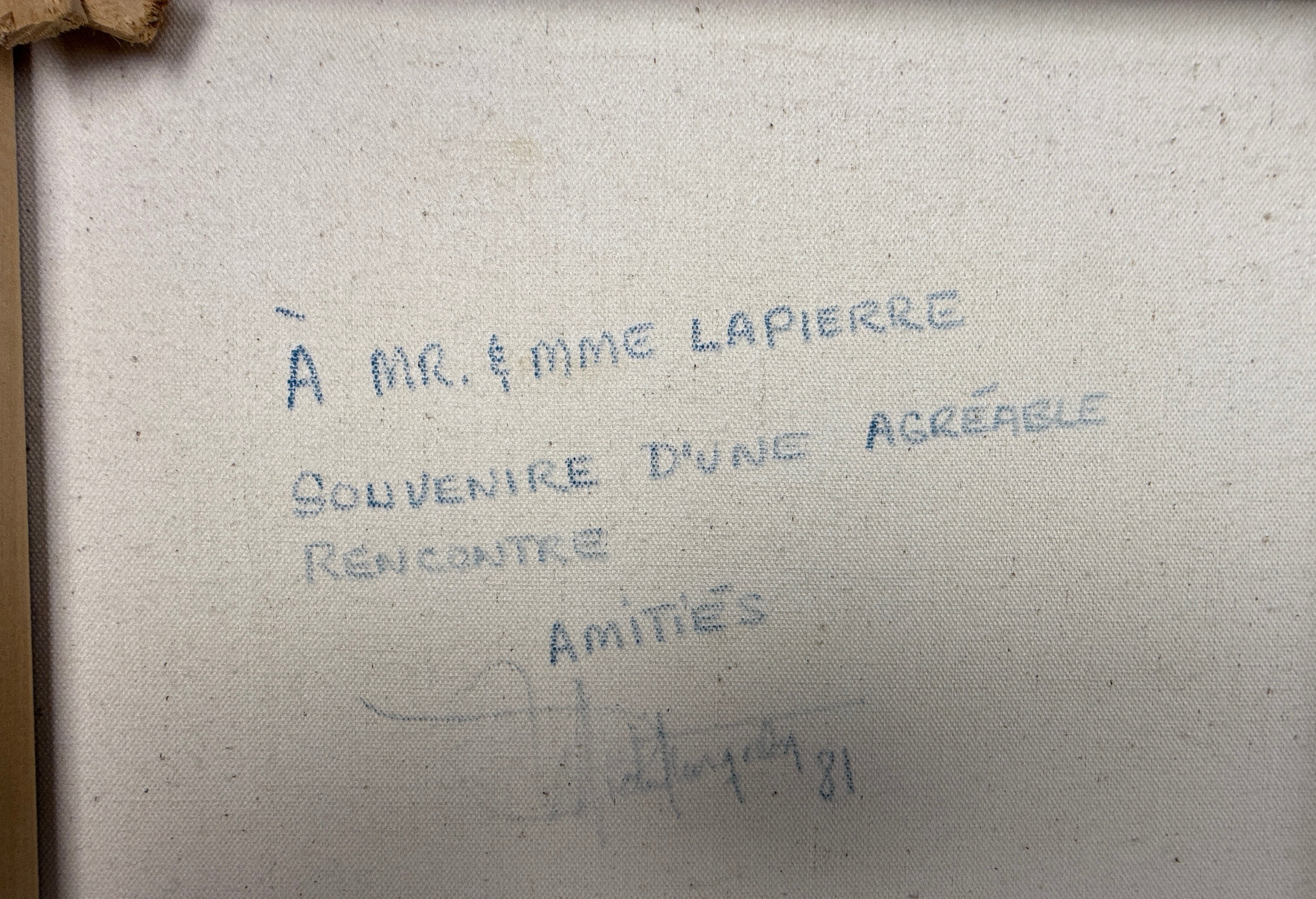 Quebec Oil Painting – Woman by Shore, Michel Turgeon, 1981