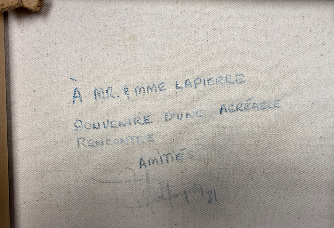 Quebec Oil Painting – Woman by Shore, Michel Turgeon, 1981