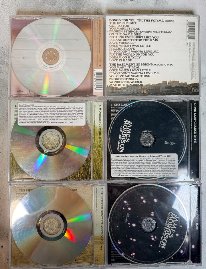 Shop 6 James Morrison CD releases, including 5 promotional singles and Songs for You, Truths for Me Deluxe Edition. Pre-owned collectible music lot.