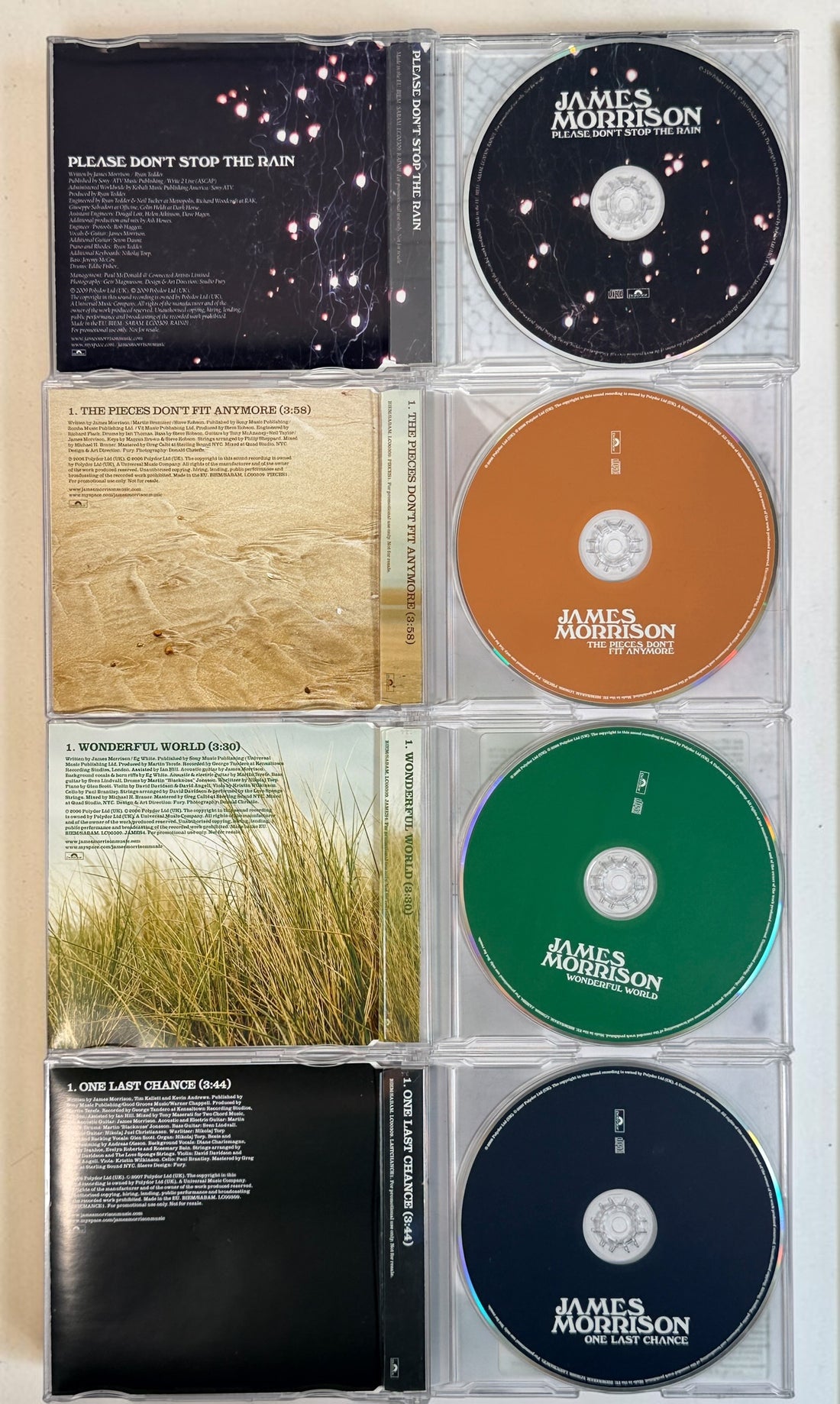 Shop 6 James Morrison CD releases, including 5 promotional singles and Songs for You, Truths for Me Deluxe Edition. Pre-owned collectible music lot.