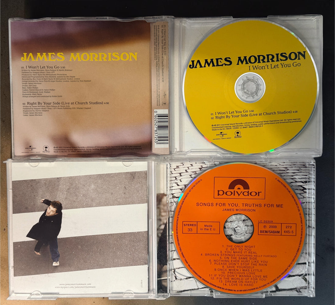 Shop 6 James Morrison CD releases, including 5 promotional singles and Songs for You, Truths for Me Deluxe Edition. Pre-owned collectible music lot.