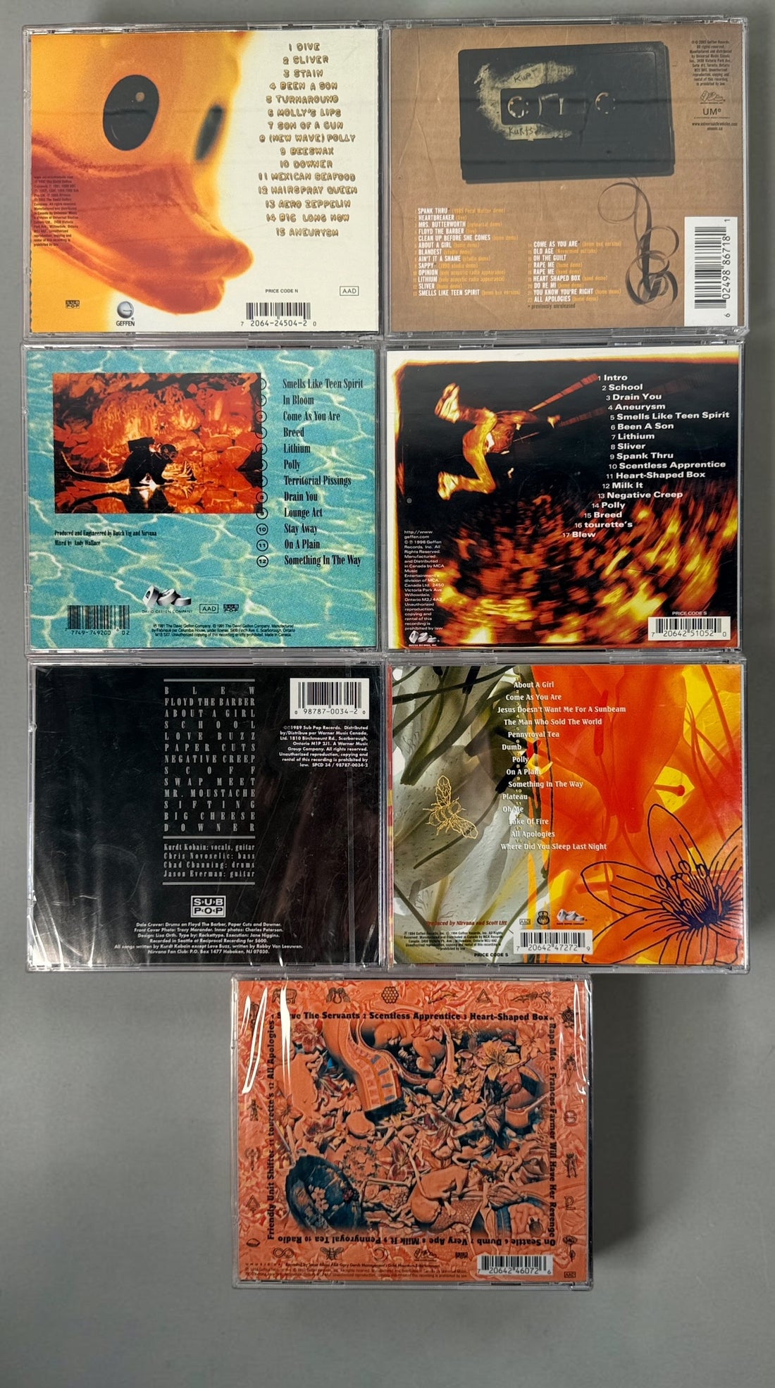 Shop this Nirvana 7-CD collection featuring Nevermind, Bleach, In Utero, MTV Unplugged and more. Classic grunge and alternative rock at Eco Depot Montreal.