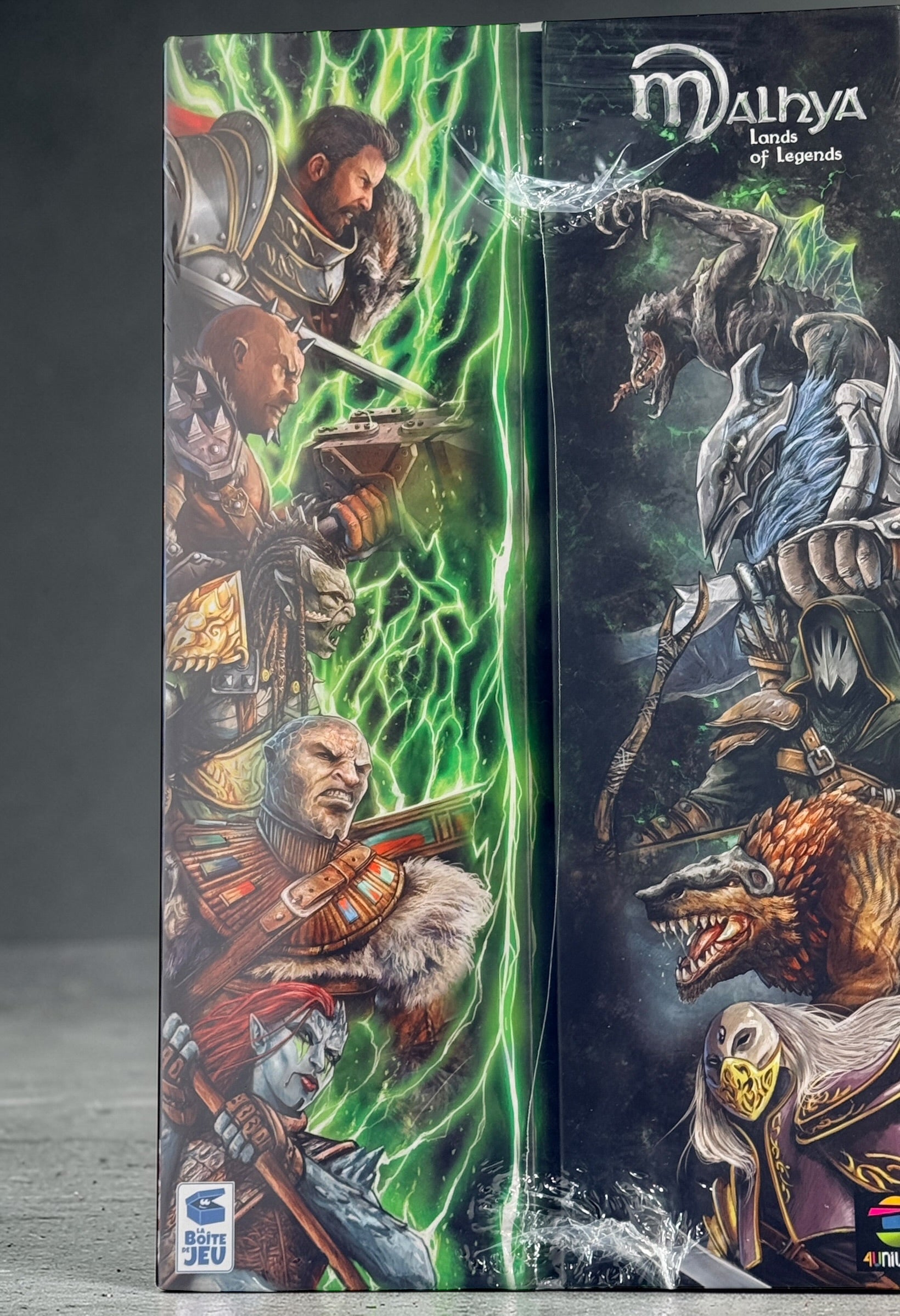 Malhya Lands of Legends Heroic Edition sealed fantasy adventure board game with miniatures, campaign storytelling, and cooperative gameplay for 1–5 players.