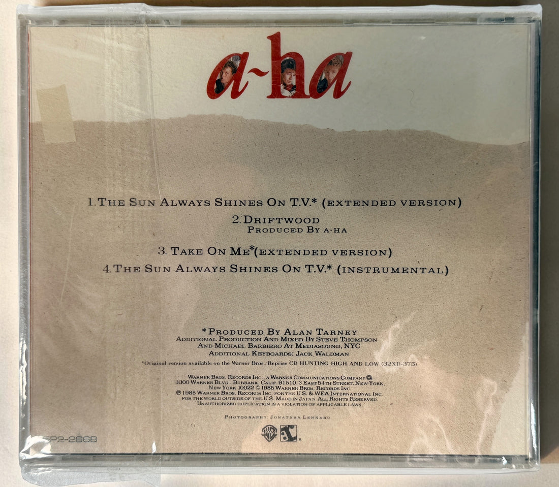 Shop a-ha’s 45 R.P.M. Club Japanese CD EP, featuring extended Take on Me and The Sun Always Shines on T.V. mixes. 1989 edition, 15P2-2668.