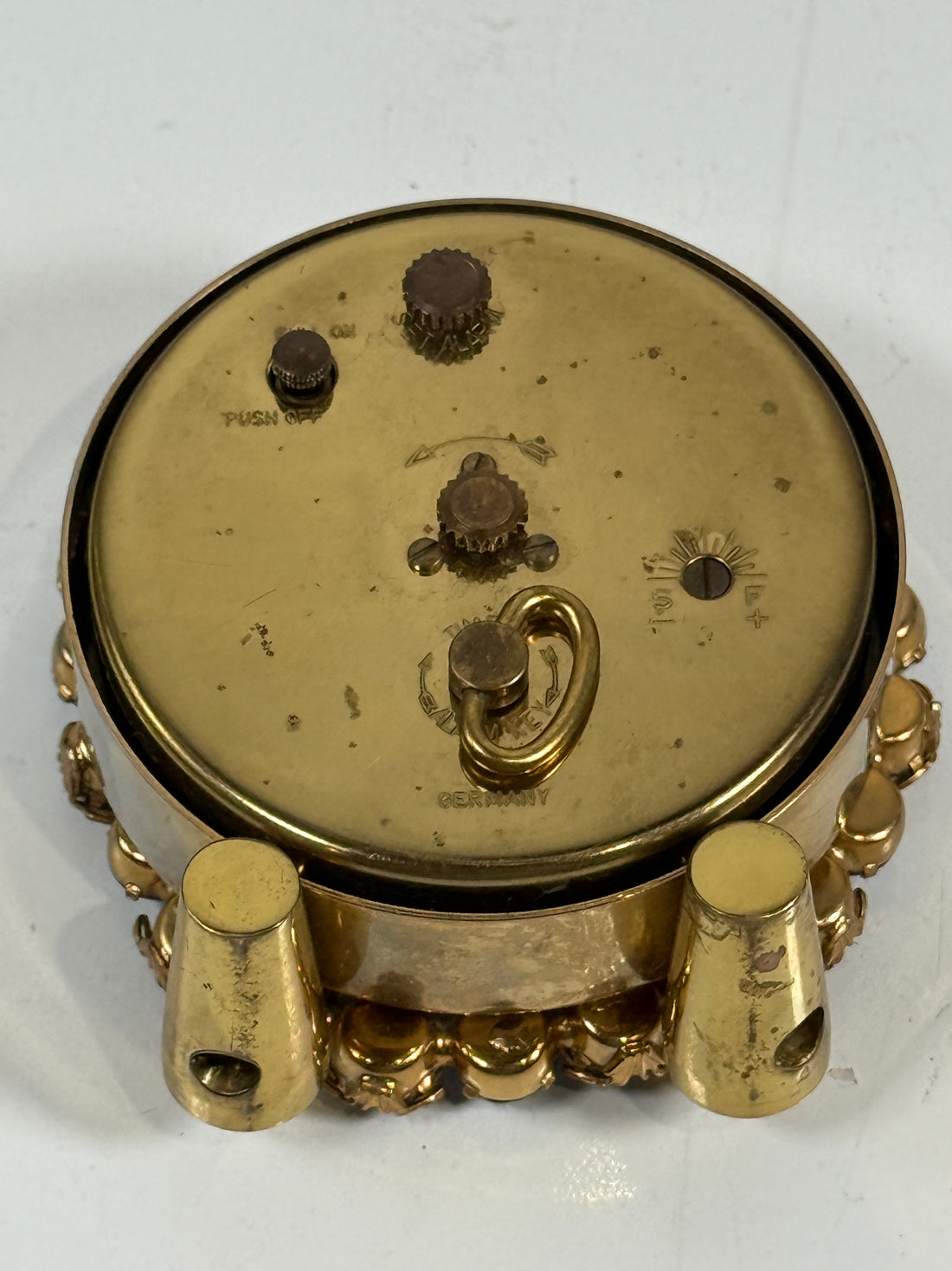 Réveil boudoir en strass bleu Phinney-Walker du milieu du siècle (Allemagne)