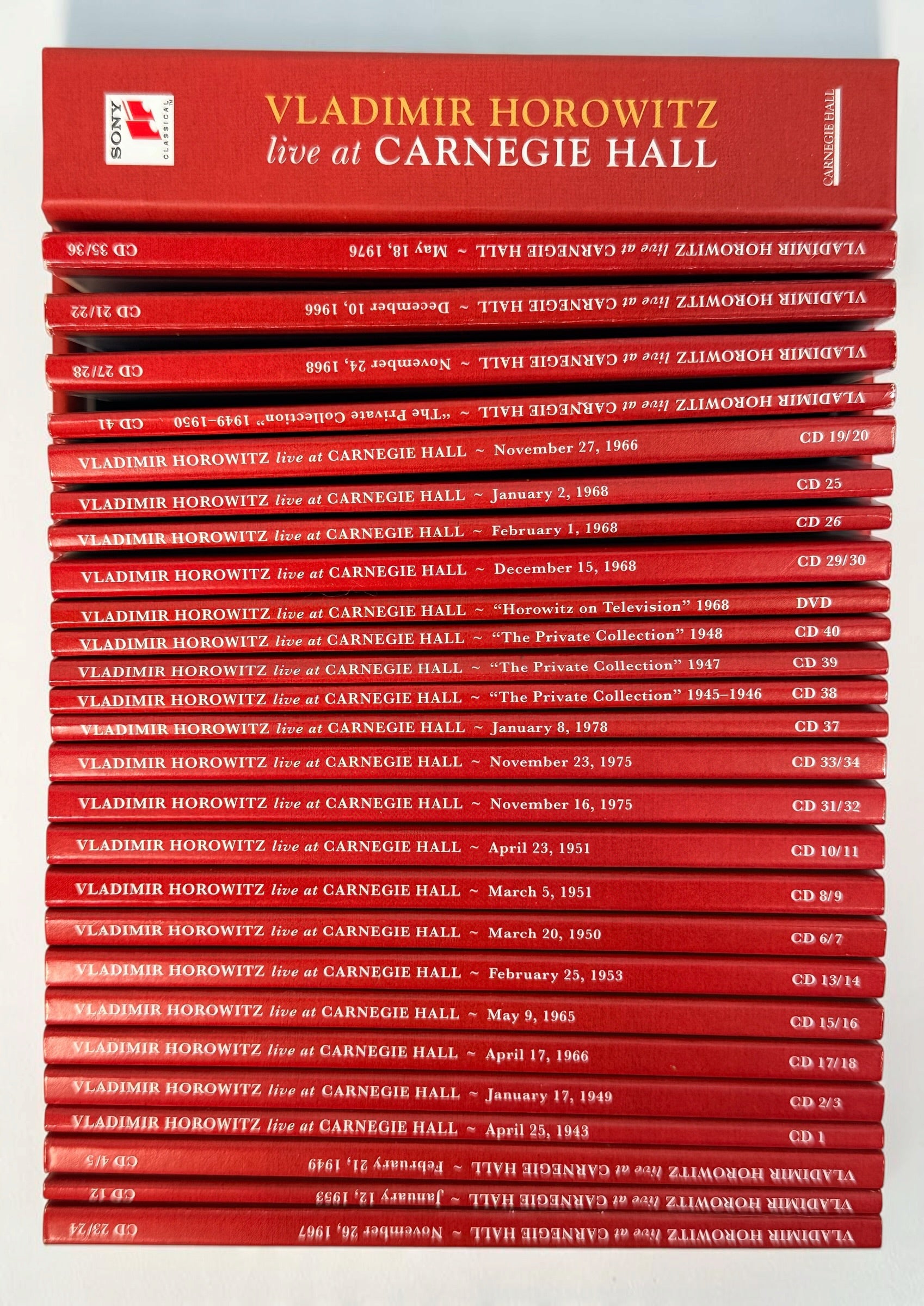 Vladimir Horowitz Live at Carnegie Hall – 41 CD + DVD Box Set
