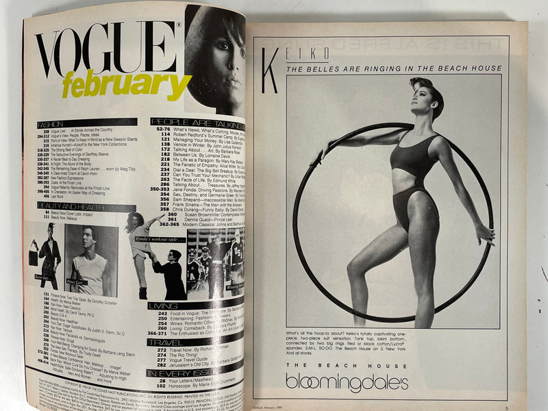 MAGAZINE VOGUE FÉVRIER 1984 SHARI BELAFONTE