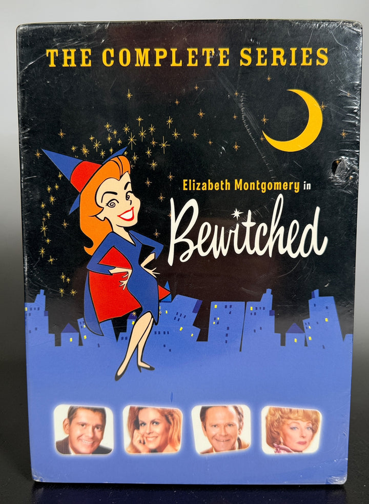 Bewitched The Complete Series DVD box set. 33-disc Sony release featuring all seasons of the classic sitcom starring Elizabeth Montgomery. Factory sealed copy.