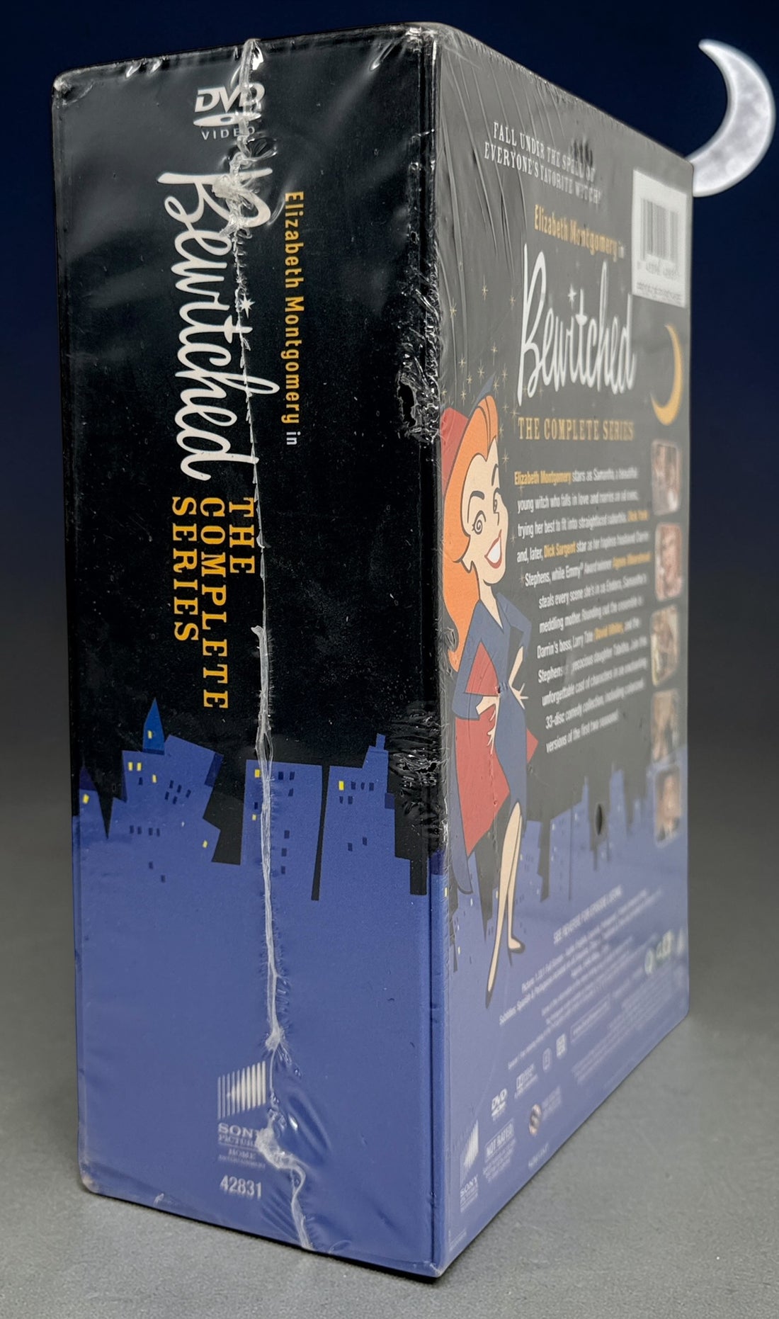 Bewitched The Complete Series DVD box set. 33-disc Sony release featuring all seasons of the classic sitcom starring Elizabeth Montgomery. Factory sealed copy.