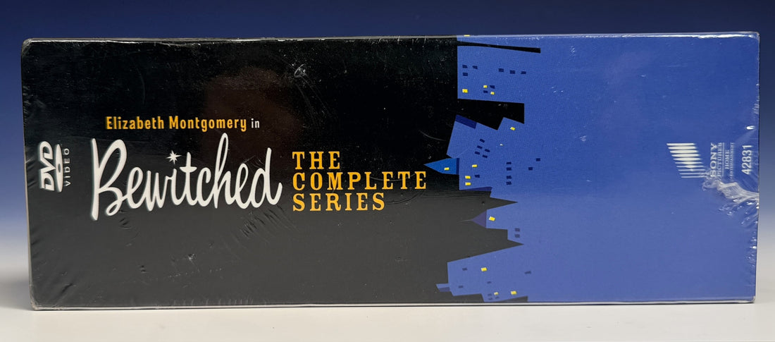 Bewitched The Complete Series DVD box set. 33-disc Sony release featuring all seasons of the classic sitcom starring Elizabeth Montgomery. Factory sealed copy.