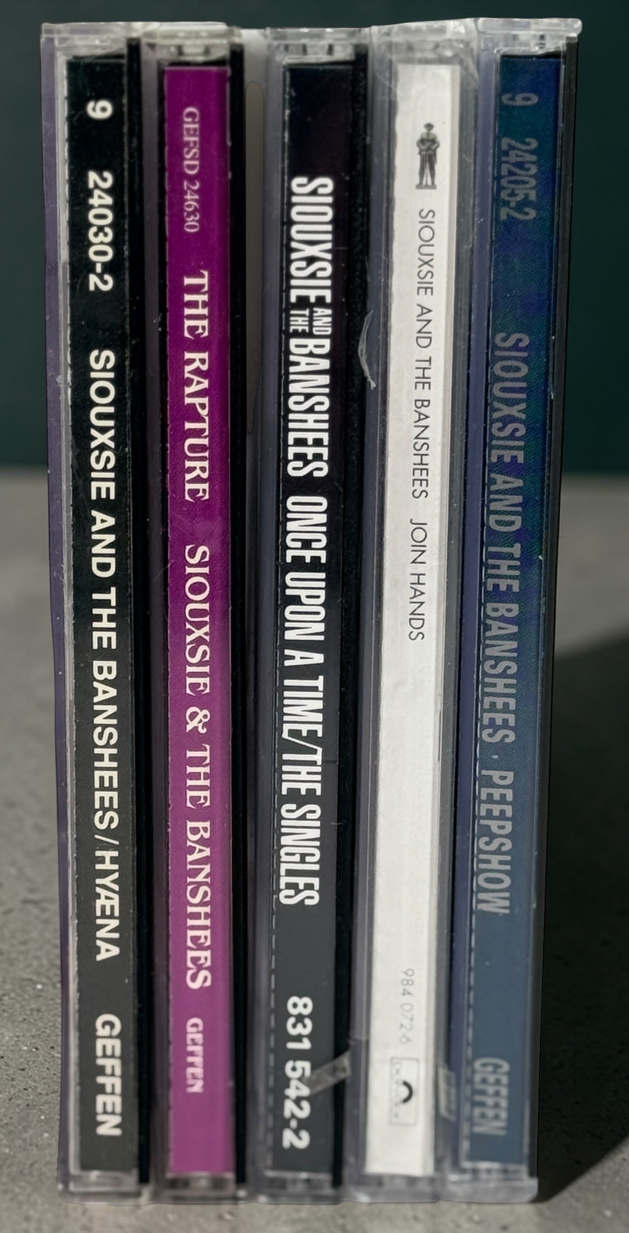 Siouxsie and the Banshees CD lot including Peepshow, Hyæna, Join Hands, Once Upon A Time The Singles and The Rapture. Classic goth and post-punk albums.