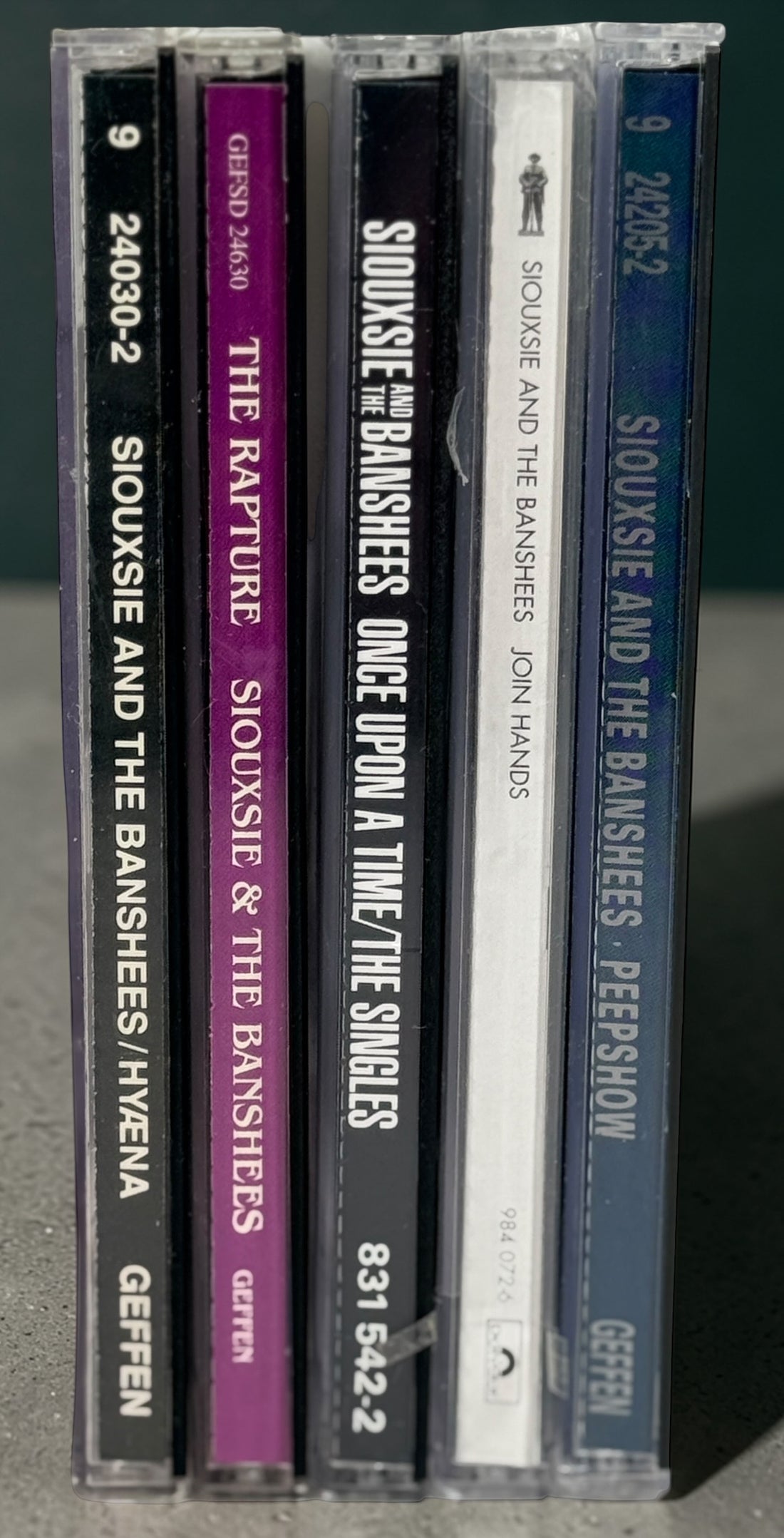 Siouxsie and the Banshees CD lot including Peepshow, Hyæna, Join Hands, Once Upon A Time The Singles and The Rapture. Classic goth and post-punk albums.