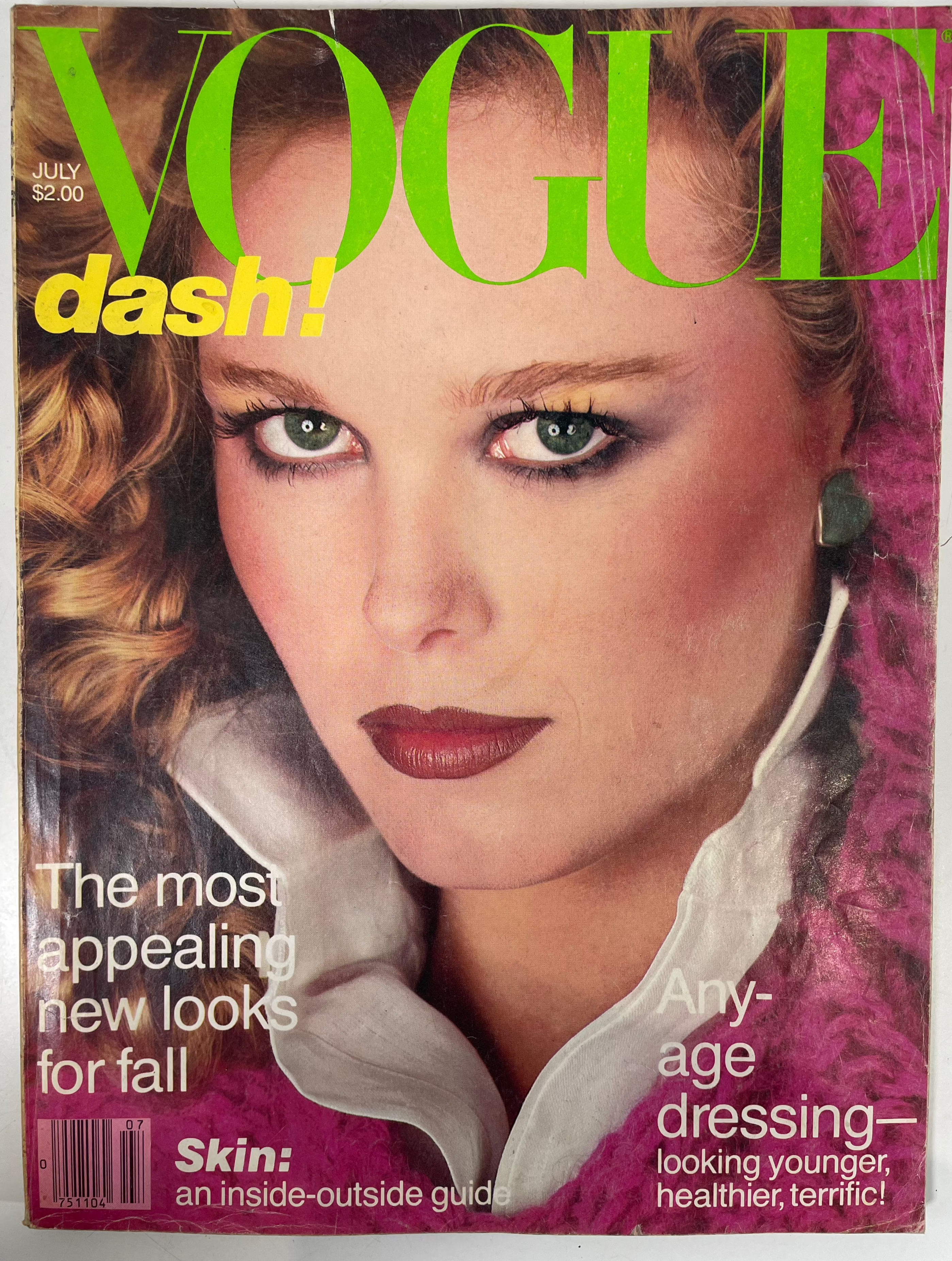 Vintage Vogue Magazine July 1980 Nancy Donahue