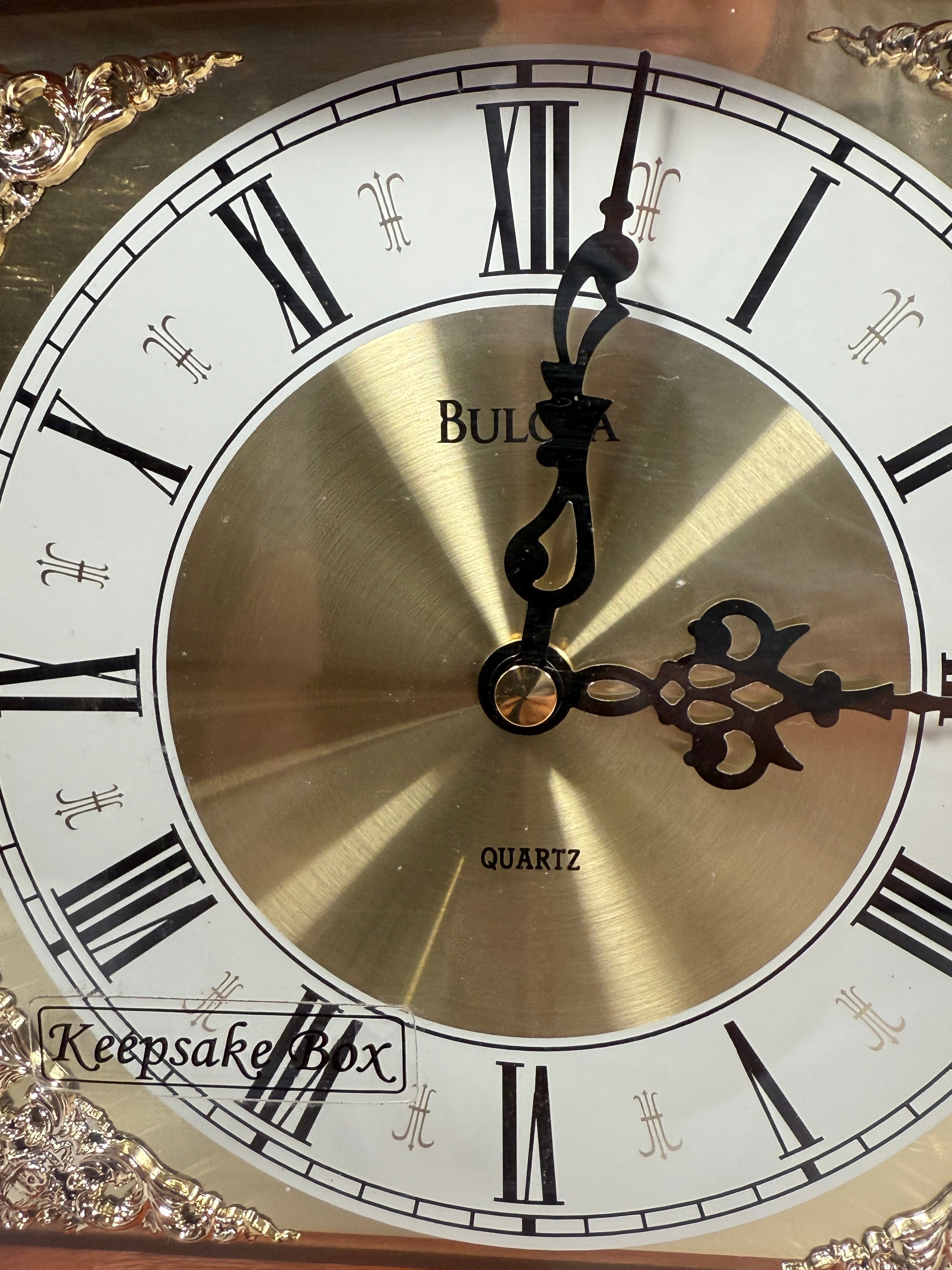 Bulova Hidden Jewelry Box Clock – Vintage Faux Timepiece Storage
