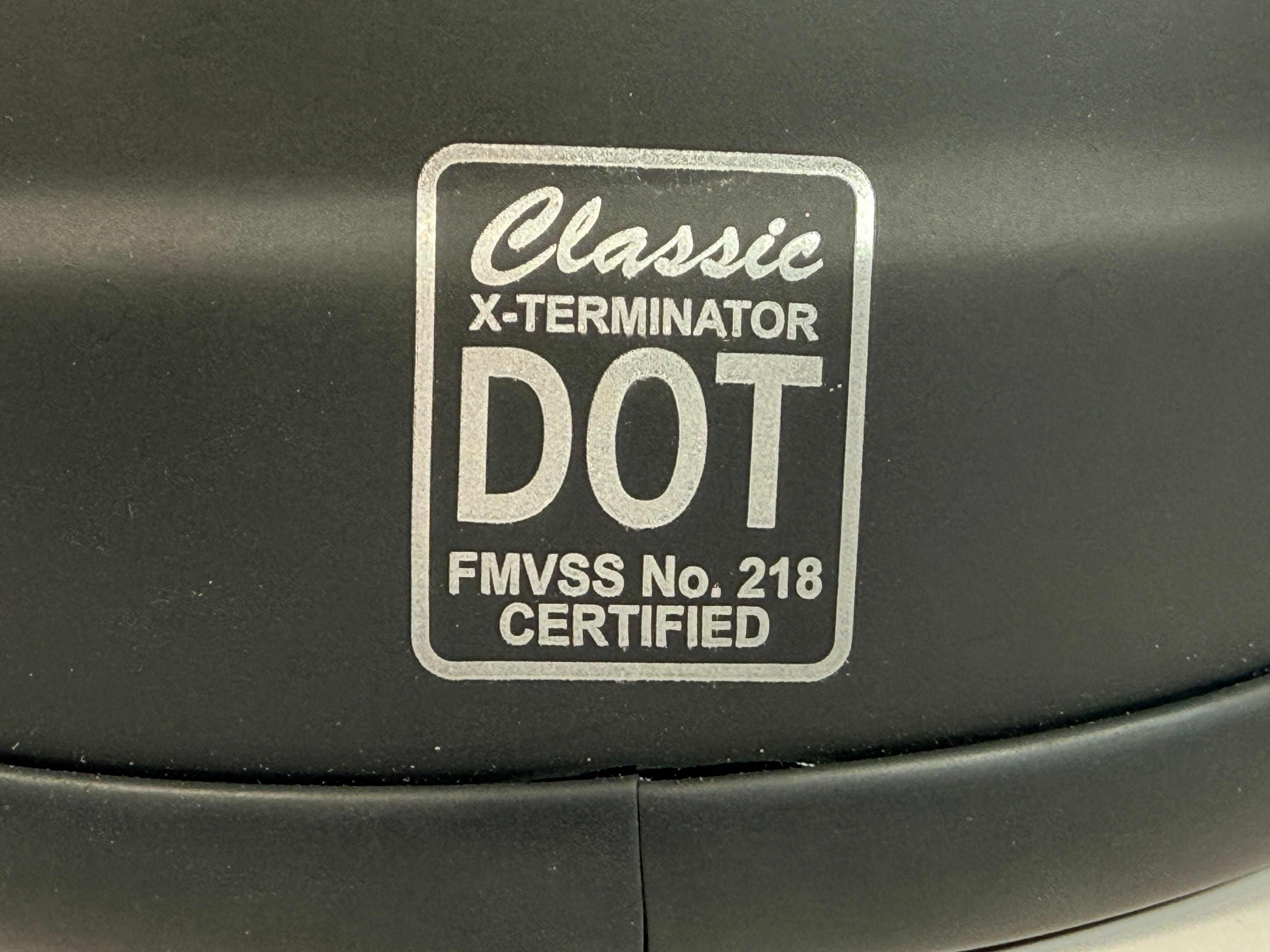 Demi-casque de moto X-Terminator Classic, noir mat, taille XS.