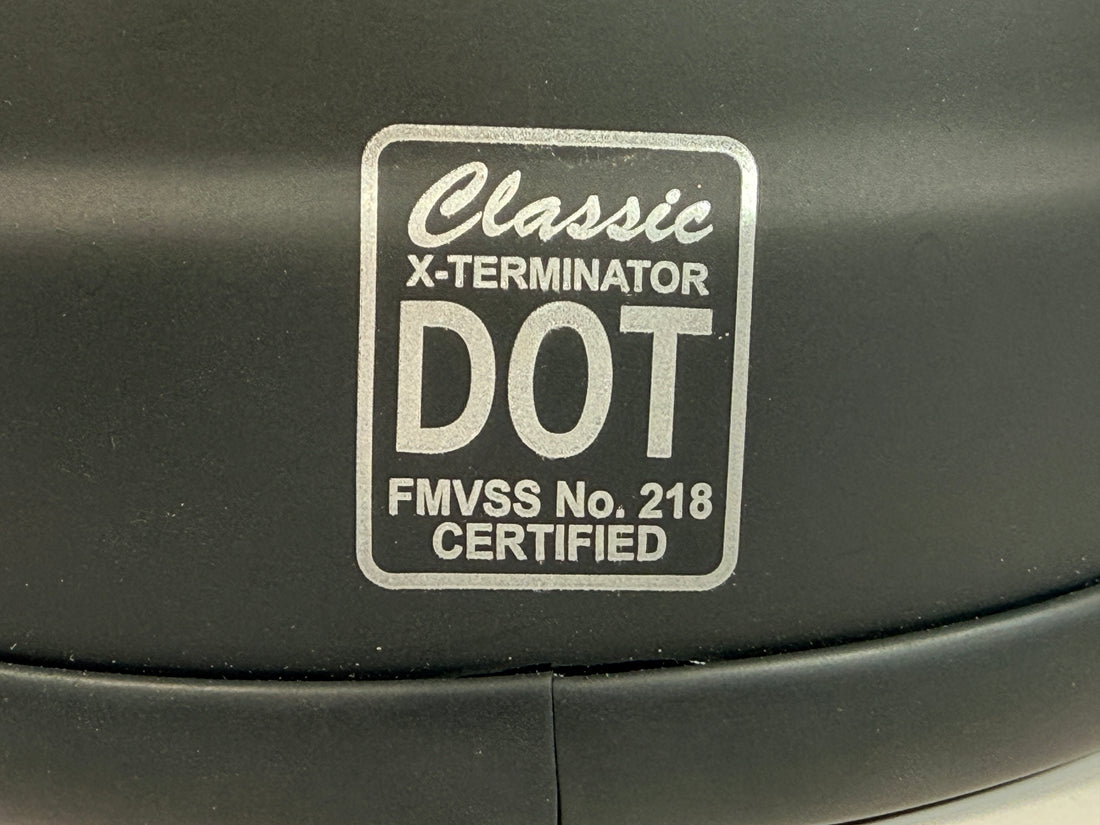 Demi-casque de moto X-Terminator Classic, noir mat, taille XS.