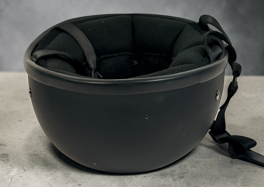 Demi-casque de moto X-Terminator Classic, noir mat, taille XS.