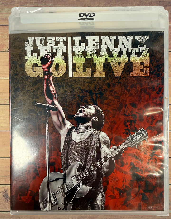 Lenny Kravitz Just Let Go Live concert DVD filmed during the 2014 European tour. Factory sealed Eagle Vision release with classic hits and bonus performances.