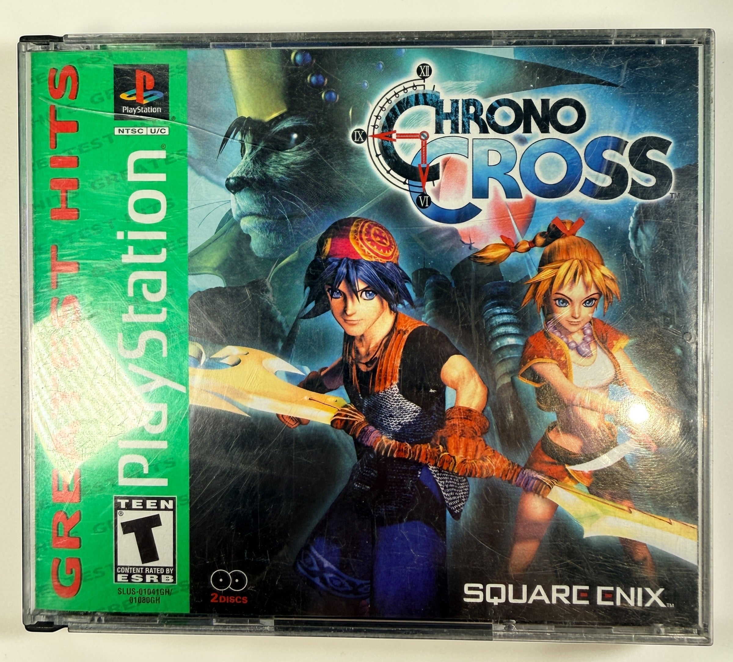 Chrono Cross PlayStation PS1 Greatest Hits 2 Disc RPG complete with manual. Classic Square Enix RPG sequel to Chrono Trigger in very good condition.
