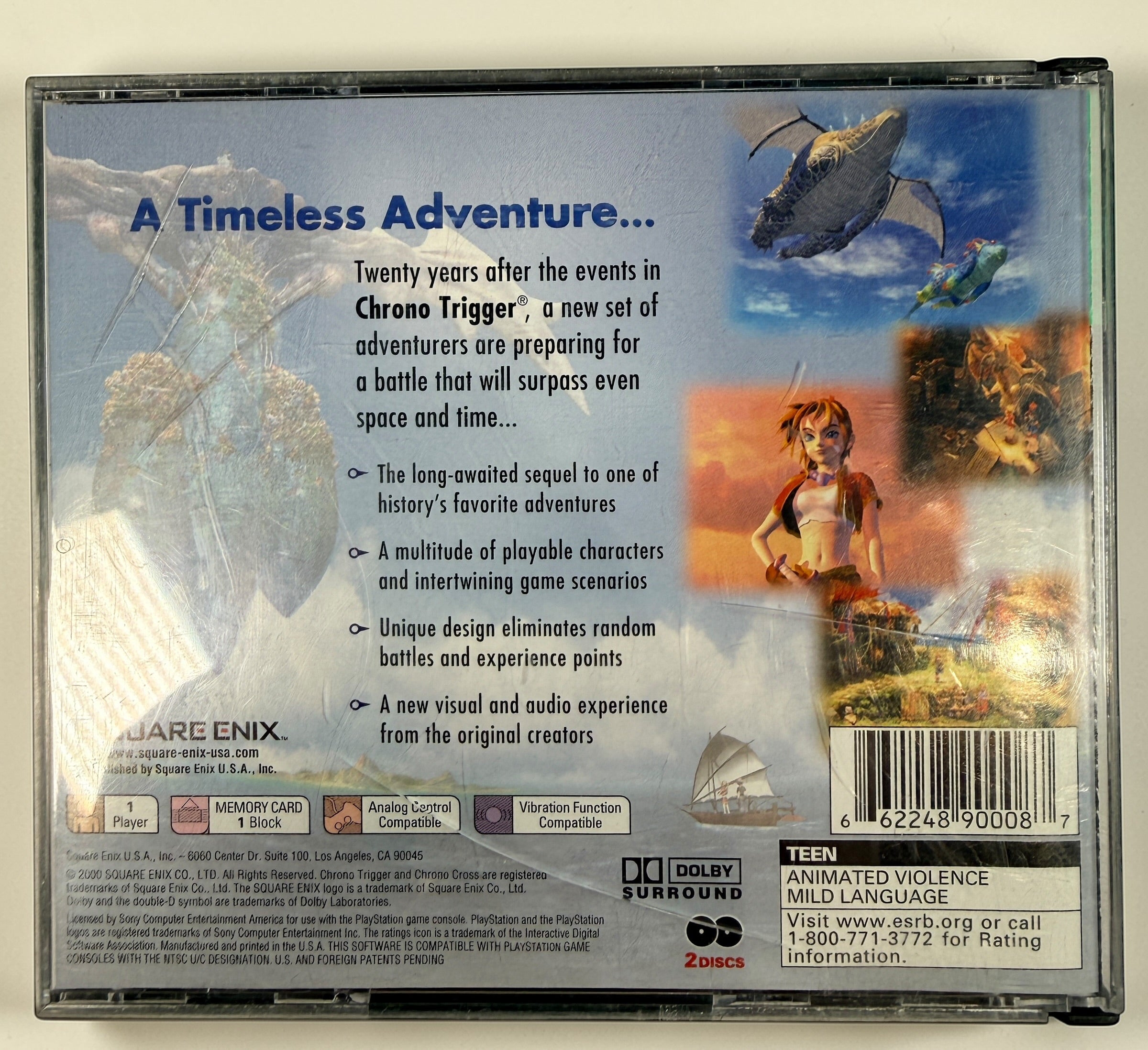 PlayStation PS1, Chrono Cross Greatest Hits, RPG complet sur 2 disques.