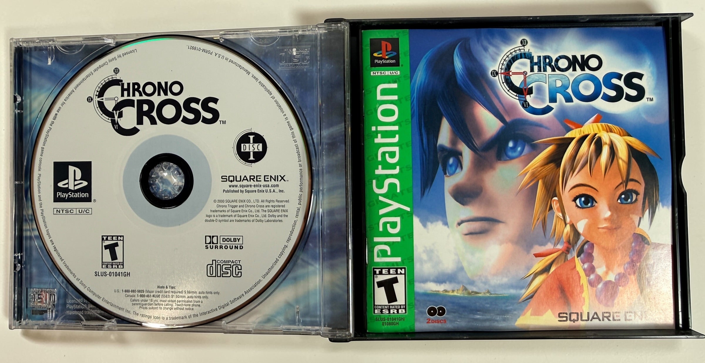 Chrono Cross PlayStation PS1 Greatest Hits 2 Disc RPG complete with manual. Classic Square Enix RPG sequel to Chrono Trigger in very good condition.