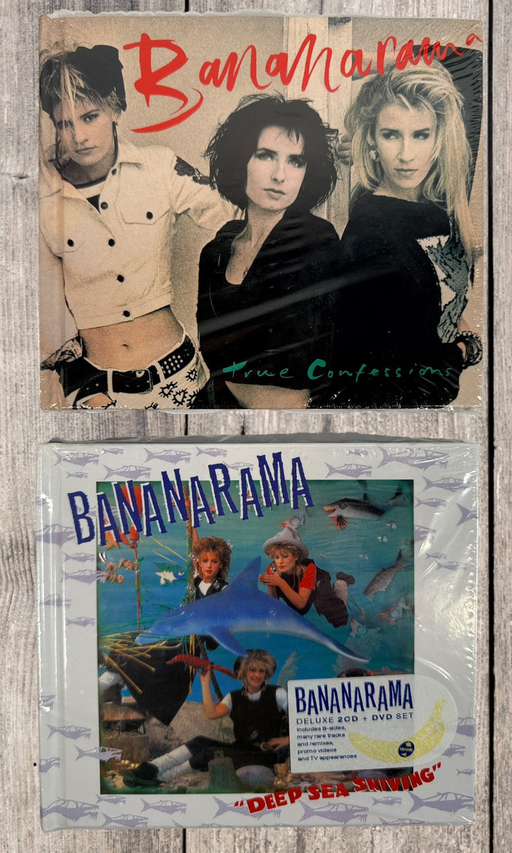 Sealed Bananarama deluxe reissues Deep Sea Skiving and True Confessions 2CD DVD sets with remastered albums, rare mixes and BBC video footage. Perfect 80s pop collectors.