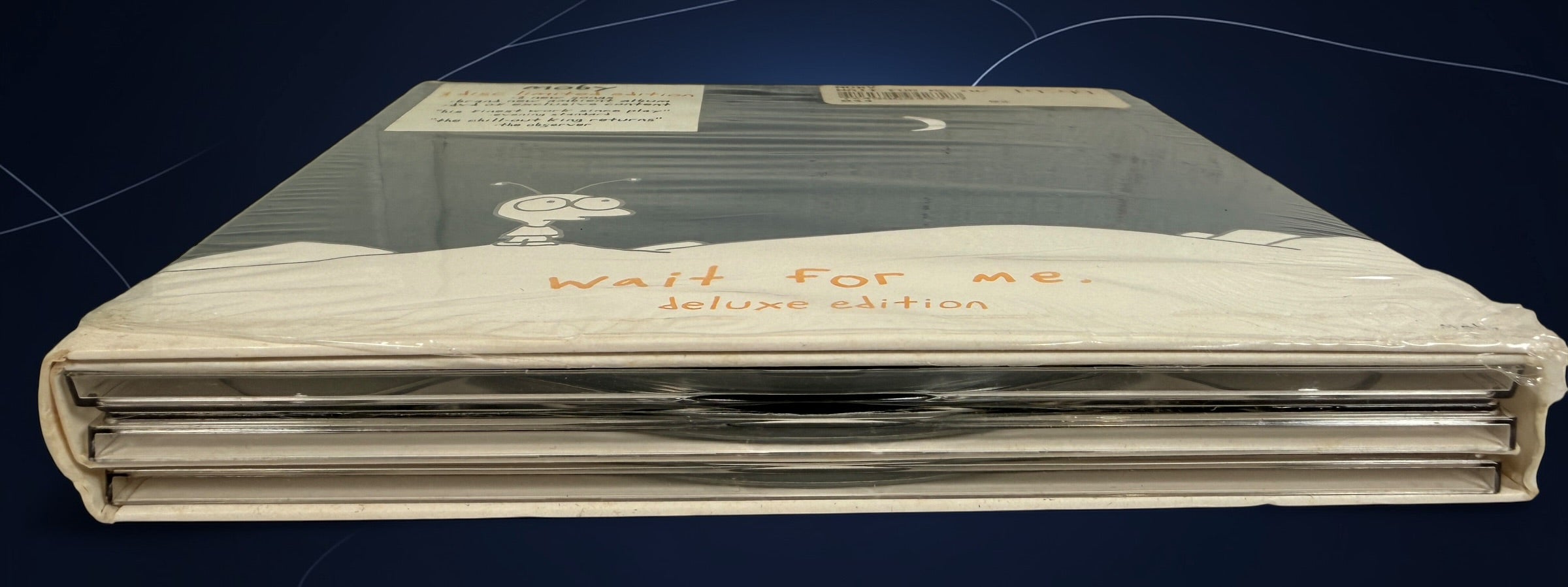 Moby Wait For Me deluxe edition 3 disc set including ambient album and DVD. Factory sealed electronic ambient release from 2009 collectible edition.