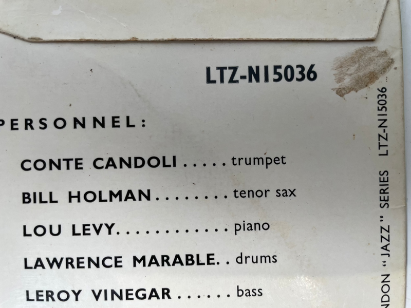 Conte Candoli, album éponyme, Cool Jazz, London Records, LTZ-N-15036, Angleterre