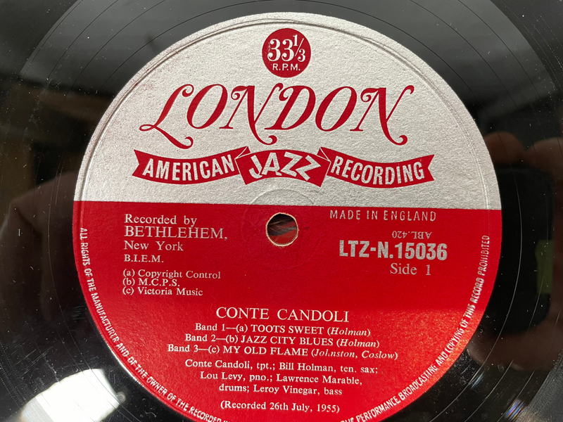 Conte Candoli, Self Titled, Cool Jazz, London Records, LTZ-N-15036, England