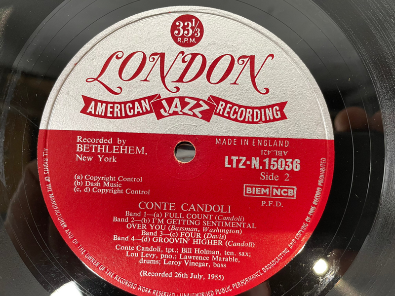 Conte Candoli, album éponyme, Cool Jazz, London Records, LTZ-N-15036, Angleterre