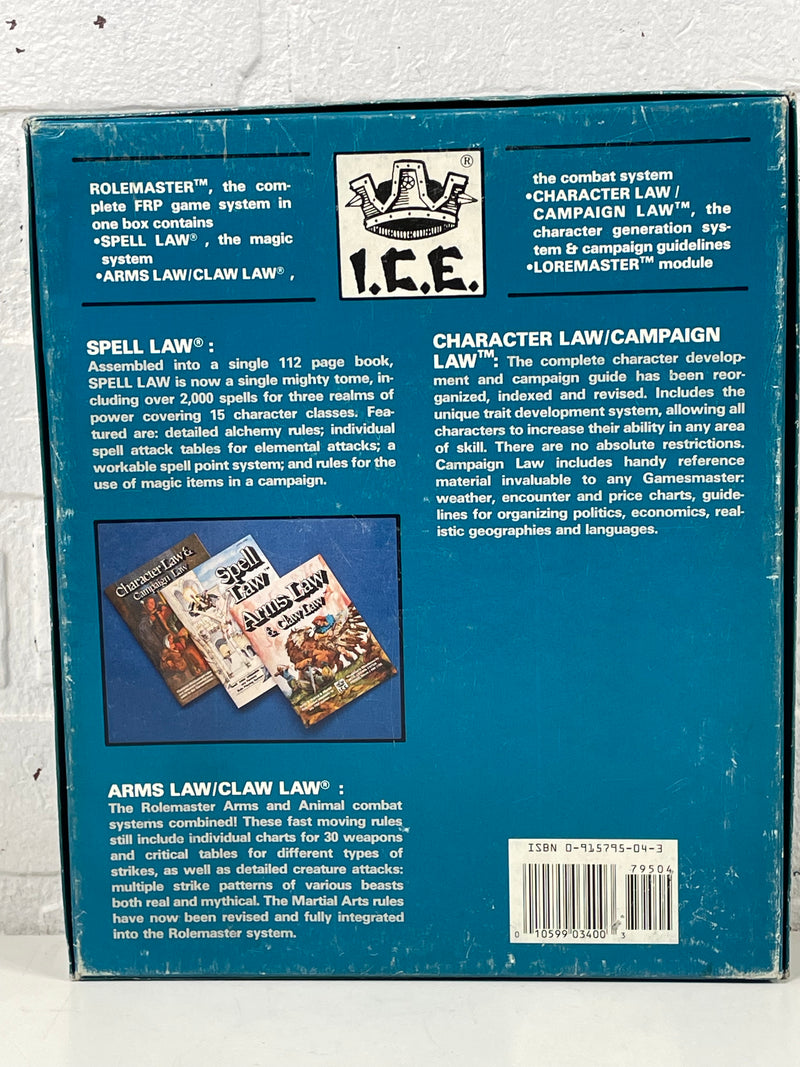 ICE Iron Crown Enterprises RoleMaster 2e édition