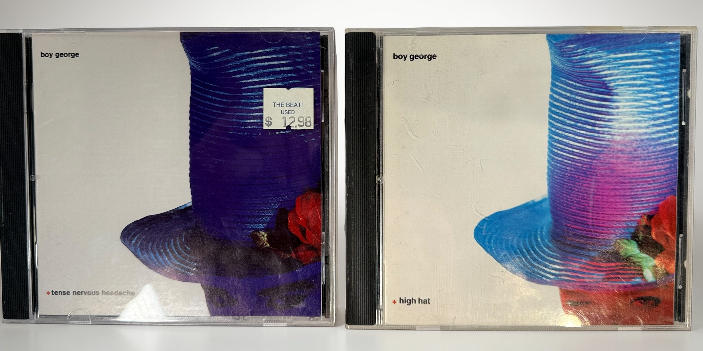 Boy George CD bundle featuring High Hat and Tense Nervous Headache on Virgin Records. Original late-1980s synth pop albums in very good condition.